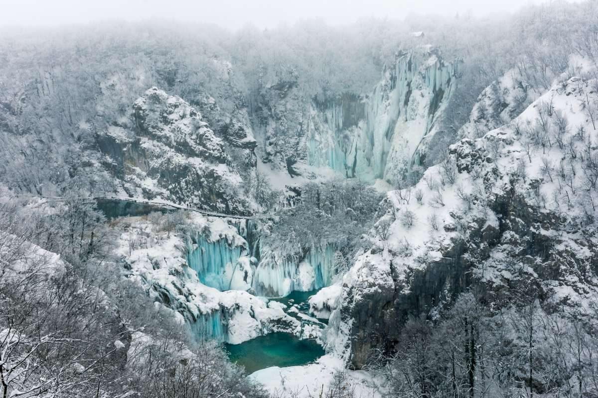 Lagos de Plitvice en invierno