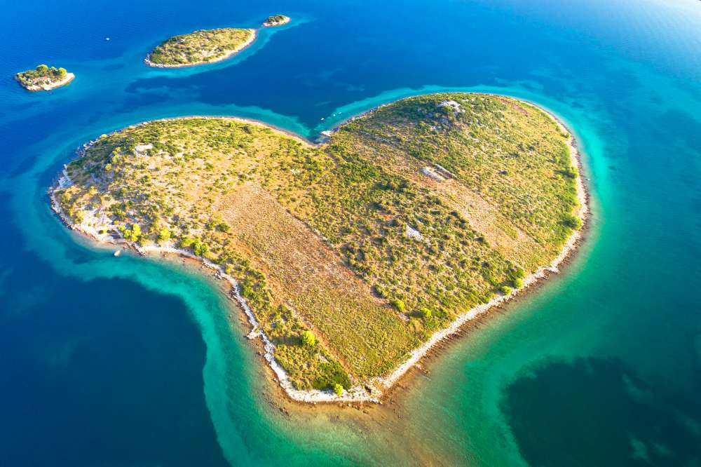 La isla en forma de corazón Croacia