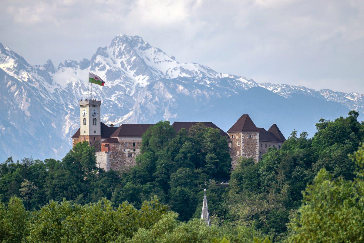 Boda en el castillo de Liubliana, Eslovenia